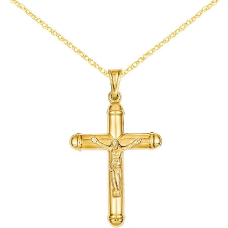 14kt Gold Reversible Crucifix/Cross Pendant
