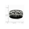 thumbnail image 7 of Two-Tone Titanium Silver Ring Band Wedding Silver Tone, 7 of 7