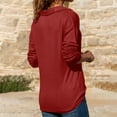 thumbnail image 6 of Womens Half Zip Pullover T Shirts Quarter Zip Up Polo Sweatshirt 2026 Trendy Crewneck Long Sleeve Basic Collared Tops, 6 of 7