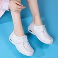thumbnail image 6 of Women's White Slip-On Work Loafers - Comfortable Platform Sneakers with foot arch pad for Nurses, 6 of 8