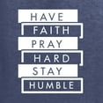 thumbnail image 6 of Wild Bobby, Have Faith Pray Hard Stay Humble Inspirational/Christian Men Graphic Tee, Vintage Heather Navy, 4X-Large, 6 of 6