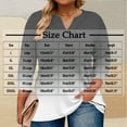 thumbnail image 3 of YUGYXL Plus Size Tshirts for Women 3/4 Sleeve Tshirts Gradient Color Baggy Shirts Casual V Neck Comfy Blouses Tops Dressy Lightweight Tees Black XXXL, 3 of 5