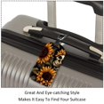 thumbnail image 3 of Square 2Pack PU Leather Sunflower Skull Cruise Luggage Tag with Privacy Cover and Name ID Tag for Travel Handbags Backpacks Luggage Tags, 3 of 6