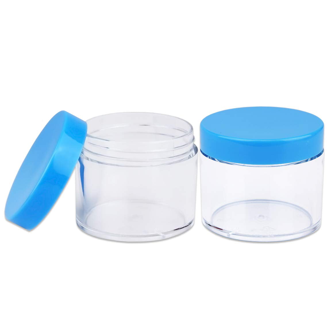 Mumufy 36 Pcs Clear Plastic Jars with Lids Round Plastic