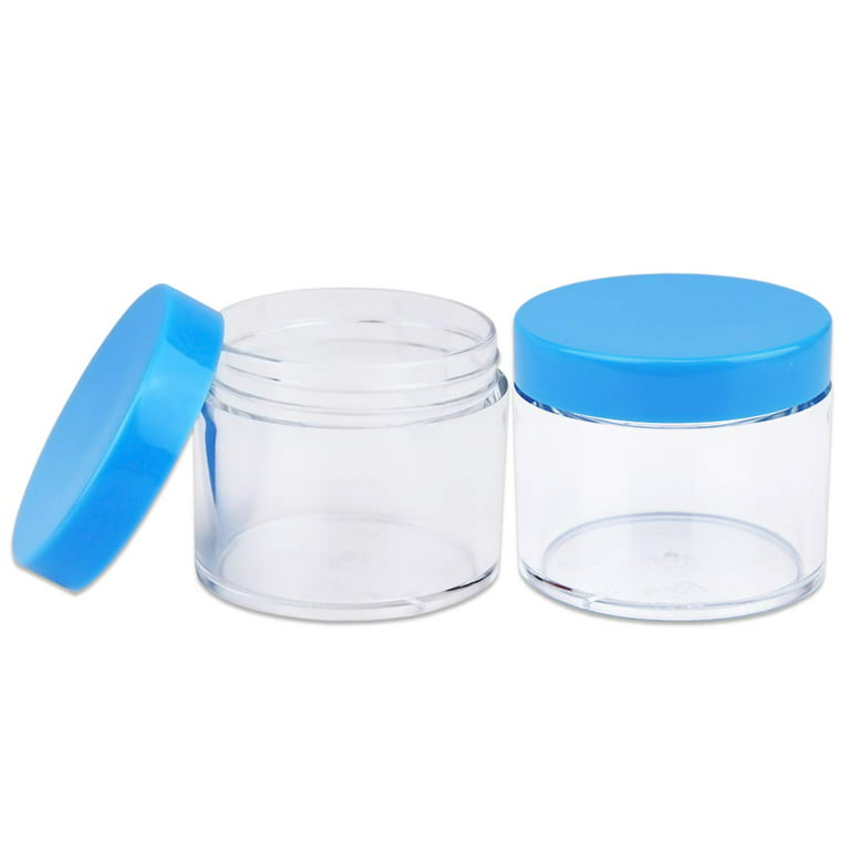 20G/20ML Plastic Clear Cosmetic Sample Jars (Round Top) - Beauticom, Inc.