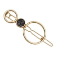 thumbnail image 4 of Pinza para el pelo minimalista hueca, horquilla turquesa, accesorios para el cabello Doble aro negro, 4 of 8