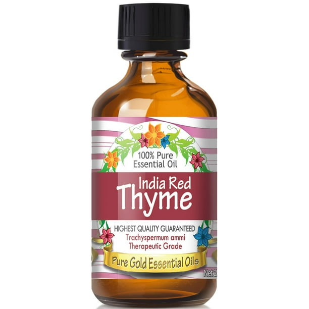 Pure Gold Red Thyme Essential Oil, 100 Natural & Undiluted, 60ml