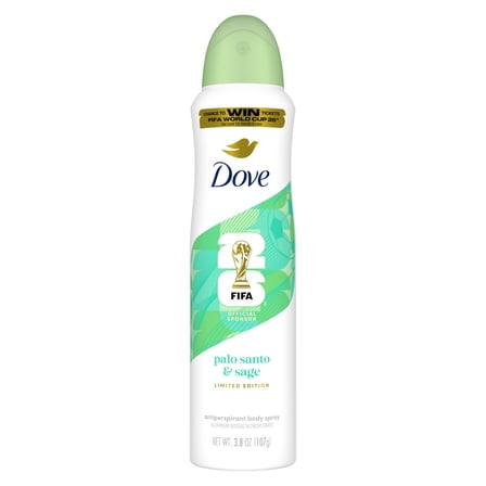 Dove Antiperspirant Deodorant Dry Spray for 72-hour Sweat and Odor Protection Palo Santo & Sage Alcohol Free, 3.8 oz