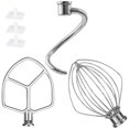 thumbnail image 1 of Para Mezclador 6 QT Gancho de Masa K256WW Látigo de Alambre y Pala Accesorios de Mezcladores de Acero Inoxidable, 1 of 5