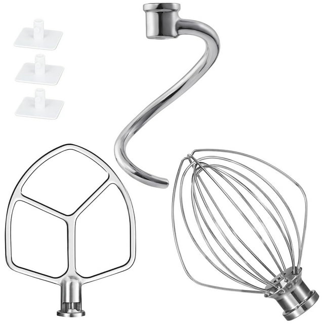 Para Mezclador 6 QT Gancho de Masa K256WW Látigo de Alambre y Pala Accesorios de Mezcladores de Acero Inoxidable
