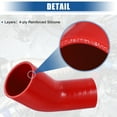 thumbnail image 6 of Unique Bargains 45 Degree 2.5 Inch to 3 Inch ID 4Ply Elbow Reducer Silicone Hose Coupler Intercooler Tube Red 63-76mm, 6 of 6
