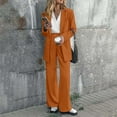thumbnail image 2 of VBARHMQRT Female Summer Pants Sets Women 2 Piece Outfits Plus Size Women's Solid Color Two Piece Coat Pants Suit Black Pants Suit for Women Dressy Tall Sweatsuits Women 2 Piece Outfit Velour, 2 of 6