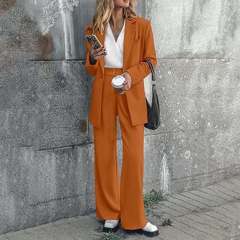 VBARHMQRT Female Two Piece Pants Sets for Women Sexy Women's Solid Color  Two Piece Coat Pants Suit Tracksuit for Women Long Womens Pant Suits Casual  Summer - Walmart.com