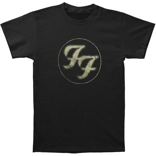 Foo Fighters - Foo Fighters Men's Logo In Gold Circle T-shirt Black ...