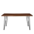 thumbnail image 4 of 60 Inch Dining Table, Brown Black, Wood, Rectangular, Kitchen Cafe Bistro Hospitality Restaurant, Modern Contemporary HB34382, 4 of 10