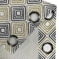 thumbnail image 5 of Ambesonne Modern Grommet Curtain, Square Shaped Lines, 50" x 54", Black White Yellow, 5 of 6