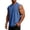 Blue, variant on Men's Vintage Washed Cotton Sleeveless Tank Top Summer Crew Neck Muscle Shirt for Gym Workout Casual Streetwear Black L