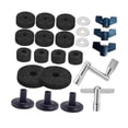 thumbnail image 1 of 23 Piezas de Accesorios de Repuesto para Platillos, Funda para Batería, Almohadillas de Fieltro Livianas, Funda para Soporte de Platillos para Piezas Negro, 1 of 8