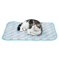 thumbnail image 4 of Esterillas impermeables de seda fría de verano para perros gatos sofá Azul 70x100cm Zulema camas de enfriamiento, 4 of 8
