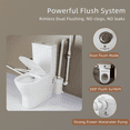 thumbnail image 6 of MaceratingFlo ARES 750W Upflush Toilet System, Elongated Bowl & 18" Comfort Height, 4-Inlet Ideal for Basements, Quiet & Efficient Macerator Pump Up to 36 Feet, Easy Installation, 6 of 13