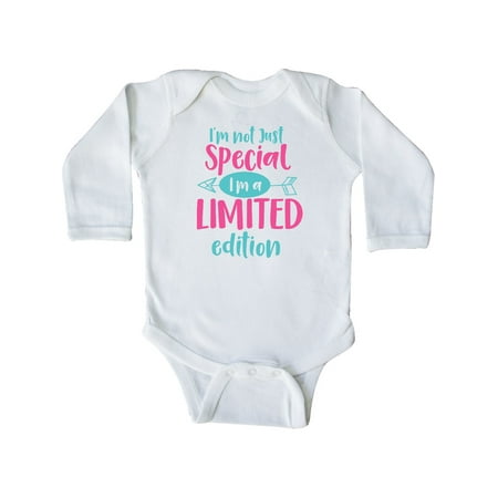 

Inktastic I m Not Special I m Limited Edition - Pink Blue Gift Baby Boy or Baby Girl Long Sleeve Bodysuit