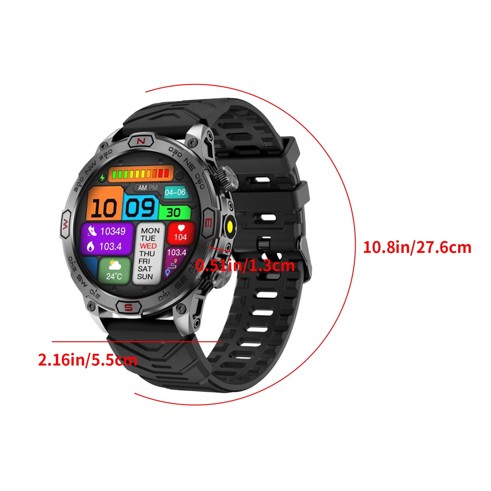 AZXY Smart Watch,Health Smart Watches,Bluetooth Smart Watch,Cheap Sports Touchscreen Smartwatch for Women Men Android with Talk Call Music,Waterproof Fitness Trackers