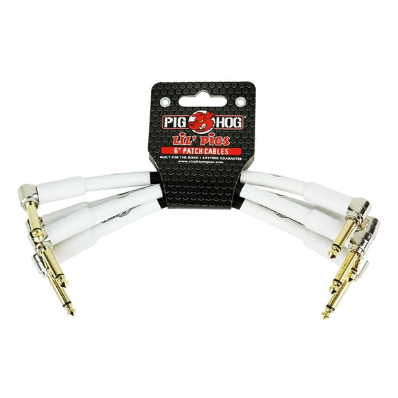 Cables de conexión para instrumentos Pig Hog PHLIL6 Lil' Pigs 6, paquete de 4