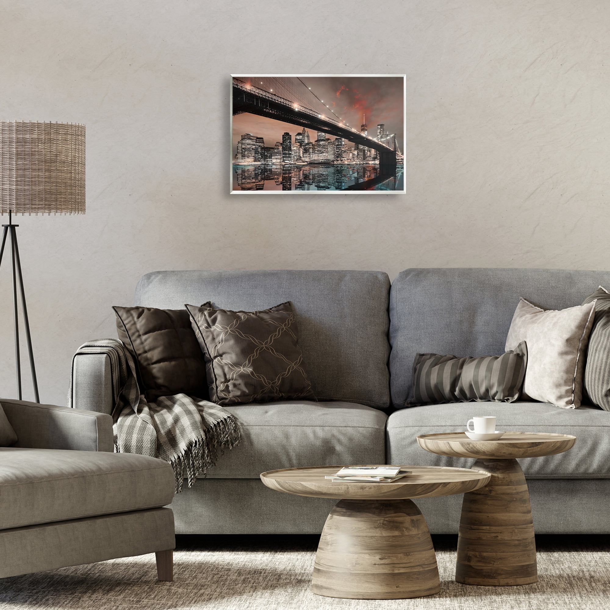 Stupell Industries Bridge Cityscape View Scenery Photography Unframed Art Print Wall Art, 19 x 13
