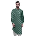 thumbnail image 1 of Atasi Asymmetric Style Rayon Mens Kurta Printed Long Casual Kurta Shirt, 1 of 6