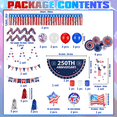 thumbnail image 2 of Tumao 52Pcs 4th of July Parade Car Decoration Kit, Patriotic Parade Golf Cart Decor, Foil Fringe Garland, Fan Flag, Tinsel Garland for Independence Day Memorial Day and Veterans Day, 2 of 4