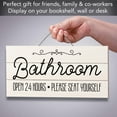 thumbnail image 3 of CounterArt "Please Seat Yourself" Decorative Slatted Pallet Wood Sign 12" by 6", 3 of 7