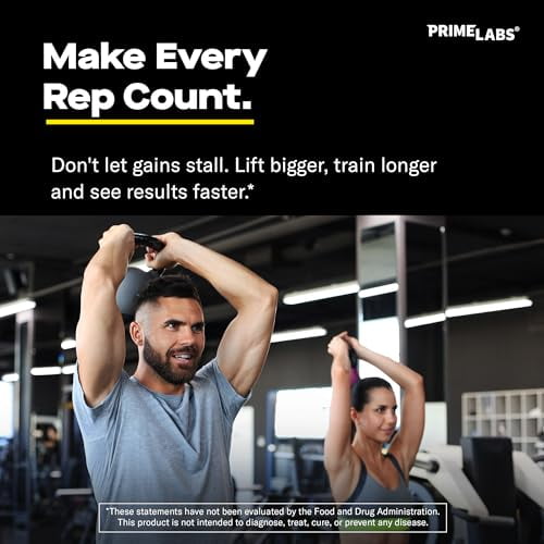 Prime Labs Creatine Monohydrate Capsules - Creatine Pills for Men & Women - 5000mg Pure Creatine per Serving - Muscle Growth, Muscle Recovery, Brain Function - Workout Supplement - 120 Capsules