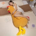 thumbnail image 4 of Juguete de peluche de pollo gigante para mujeres embarazadas, almohada larga para dormir, muñeco para decoración del hogar, regalo de cumpleaños, nuevo, 60-140CM, 4 of 5