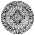 thumbnail image 2 of SAFAVIEH Brentwood Cherette Oriental Area Rug, Black/Ivory, 6'7" x 6'7" Round, 2 of 11