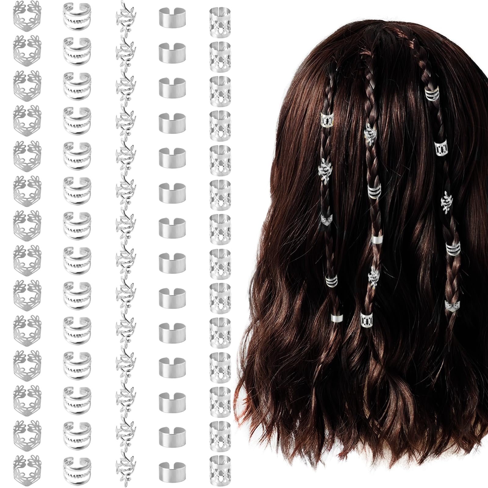 Dreadlocks Bijoux Durables 200 Pièces, Perles de Cheveux, Opération