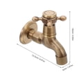 thumbnail image 2 of BRIGHTFUFU Tap Wall Mounted Vintage Style Drip Free for Kitchen Bathroom Installation Golden Finish, 2 of 8