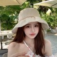 thumbnail image 5 of 56-58cm hat circumference pearl fisherman hat female spring and summer casual sunshade sunscreen hat basin hat - Beige, 5 of 5