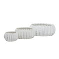 thumbnail image 5 of DecMode 17", 11", 8"W White Ceramic Planter (3 Count), 5 of 8