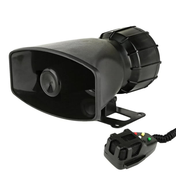 PYLE PSRNTK25 6 Tone Sound Car Siren Vehicle Horn w/ Mic PA Speaker