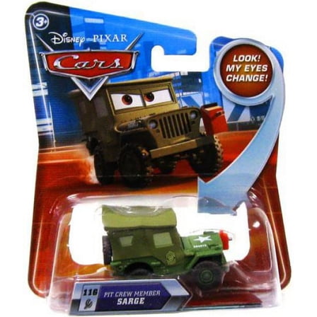 Disney Cars Lenticular Eyes Series 2 Pit Crew Member Sarge Diecast Car