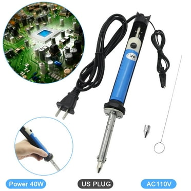 LNGOOR 110V Electric Vacuum Solder Sucker Pump Desoldering Gun Welding Iron Tools Blue