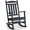 Black, variant on Tappio HDPE Rocking Chair All Weather Porch Rocker with High Backrest, Outdoor Indoor Rocking Armchair, Black