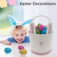 thumbnail image 5 of Large Woven Easter Baskets for Girls & Kids - Empty Basket with Gift Bags and Ribbons Cute Easter Decorations Bunny Ears Designs (Pink), 5 of 9
