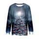 thumbnail image 3 of Puntoco moda mujer cuello redondo manga larga camiseta otoño estampado blusa suelta tops Puntoco Puntoco-4714, 3 of 4