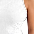 thumbnail image 4 of QUNYINEY Party Womens Cocktail Dress Mini White Sleeveless Wedding Guest Bodycon Dresses Crew Neck Slim Fit Formal Elegant Ruched Dresses, 4 of 6