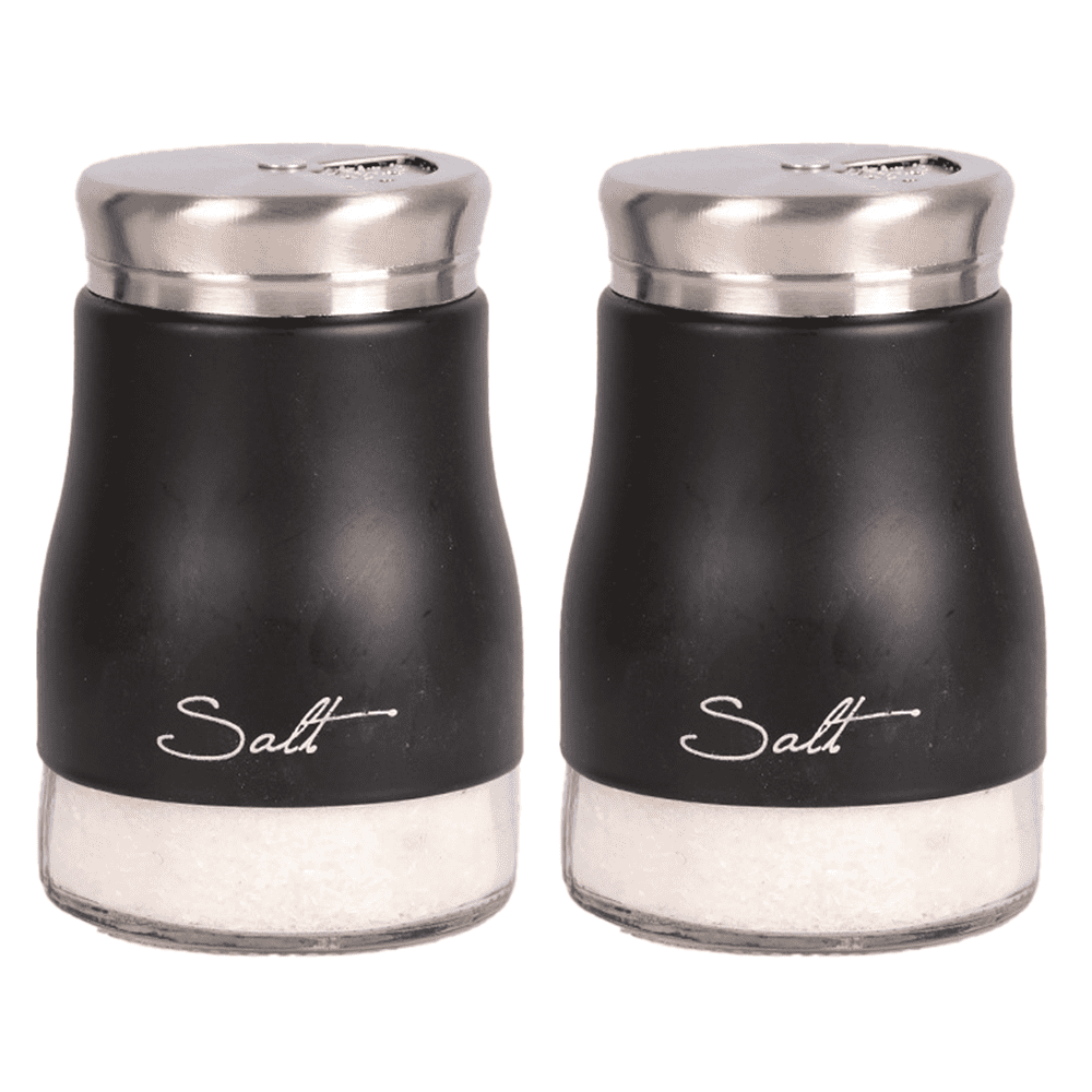 Stainless Steel Salt and Pepper Shakers Set - Modern Kitchen Decor (4oz)  96362203470