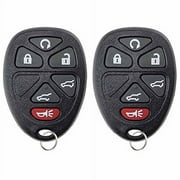 2 PACK KeylessOption Keyless Entry Remote Control Car Key Fob Replacement 15913427 OUC60270 for GMC Cadillac Chevy Vehicles