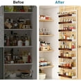 thumbnail image 5 of Over the Door Pantry Organizer, 8-Tier Adjustable Wooden Basket Kitchen Pantry Door Organization and Storage,2 in 1 Wall Mount or Hanging Heavy-Duty Metal Hanging Kitchen Spice Rack,1 Pack, 5 of 17