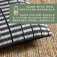 thumbnail image 5 of TOWN & COUNTRY TERRA Alara Textured Geo Stripe Handcrafted Indoor Outdoor Decorative Pillow, 100% Recycled Materials, UV Fade Resistant, Water Repellent, Black/Ivory, 20"x20", 5 of 9