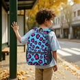 thumbnail image 6 of Pink and Blue Leopard Print 17" School Backpacks for Teens,Waterproof Oxford Fabric,S-Shape Padded Straps for School,Travel,Hiking,Camping, 6 of 6